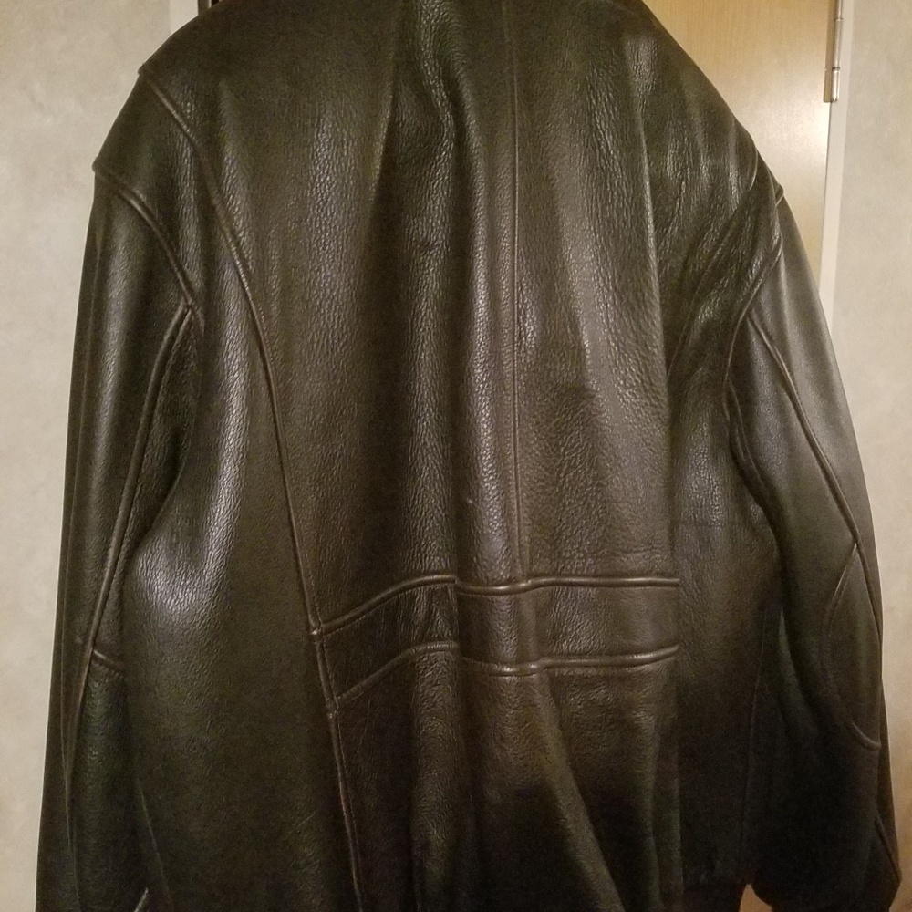Roundtree & Yorke leather bomber jacket